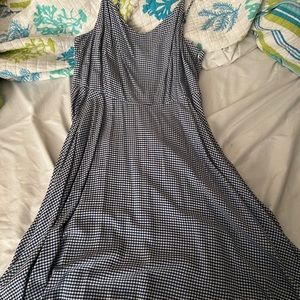 Navy plaid summer dress